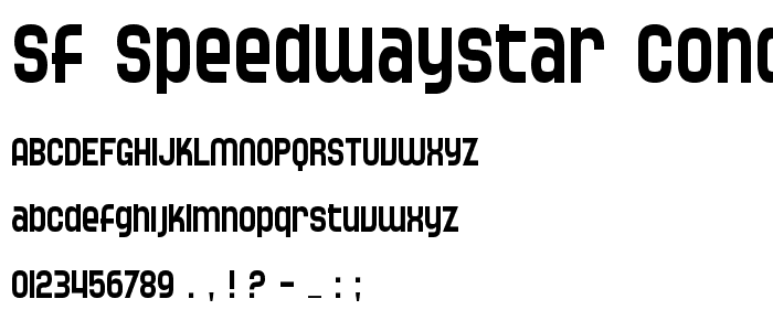 SF Speedwaystar Condensed font